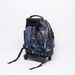 Printed Trolley Backpack with Adjustable Straps and Zip Closure-Trolleys-thumbnail-1