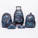 Printed Trolley Backpack with Adjustable Straps and Zip Closure-Trolleys-thumbnail-6