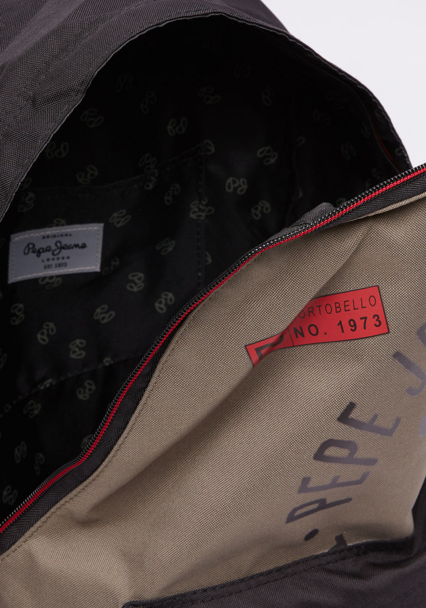 Pepe Jeans Printed Backpack with Zip Closure-Backpacks-image-3
