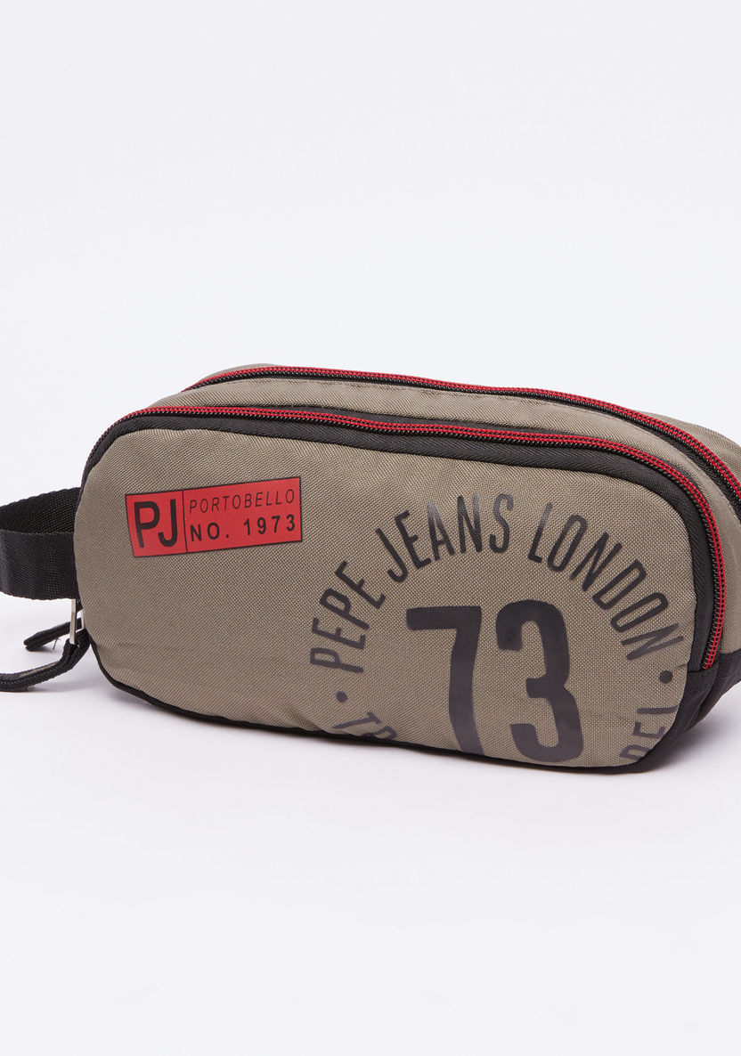 Pepe Jeans Printed Pencil Case with Zip Closure-Pencil Cases-image-0