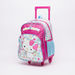 Charmmy Kitty Printed Trolley Backpack with Zip Closure-Trolleys-thumbnail-0