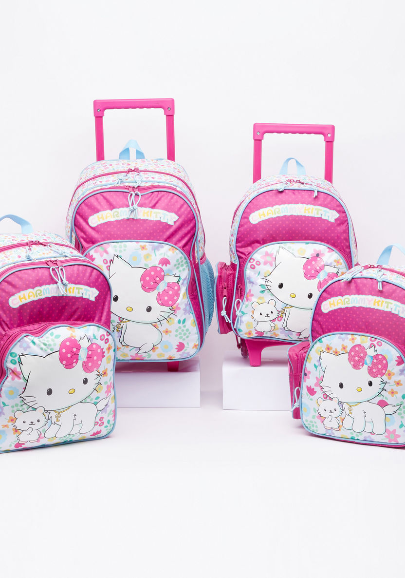 Charmmy Kitty Printed Backpack with Zip Closure-Backpacks-image-4