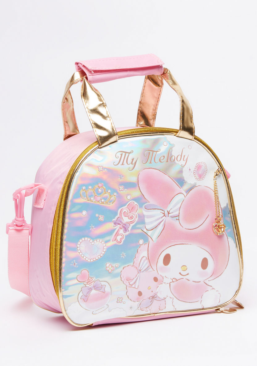 My Melody Printed Lunch Bag with Zip Closure-Lunch Bags-image-1