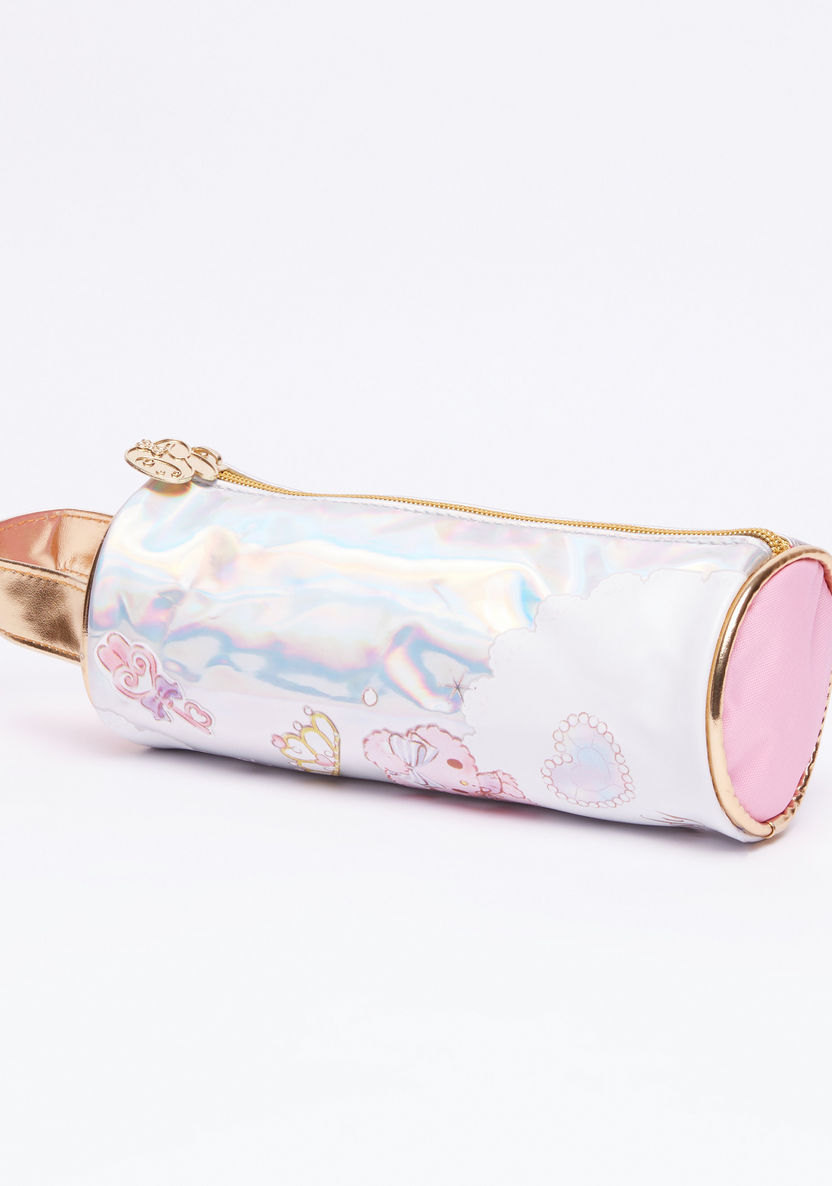 My Melody Printed Pencil Case with Zip Closure-Pencil Cases-image-0