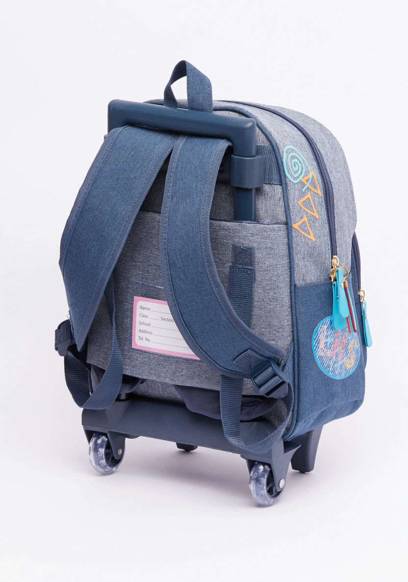 Mr. Men & Little Miss Printed Trolley Backpack with Zip Closure-Trolleys-image-1