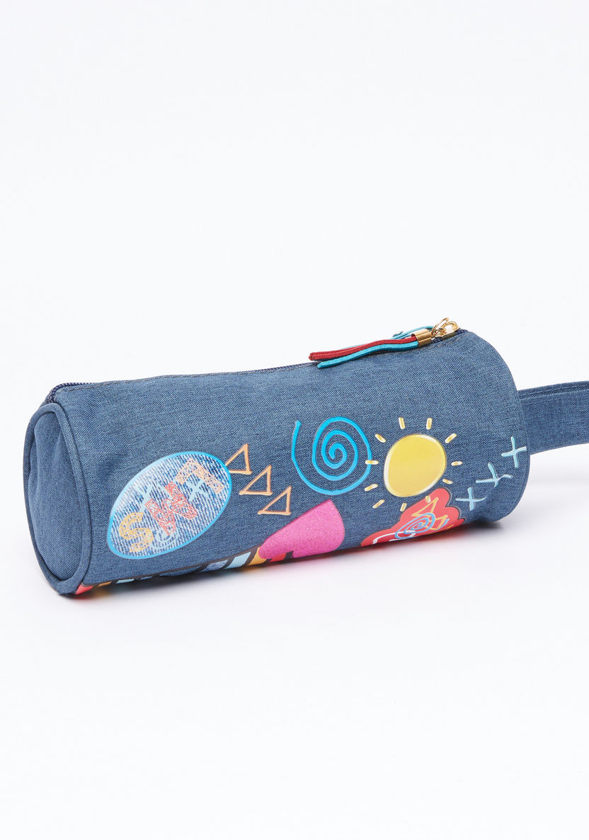 My Little Pony Printed Pencil Case with Zip Closure-Pencil Cases-image-1
