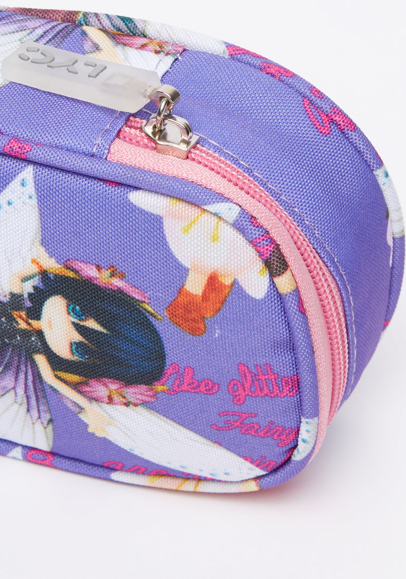 LYC SAC Any Girls Printed Oval Pencil Case-Pencil Cases-image-2