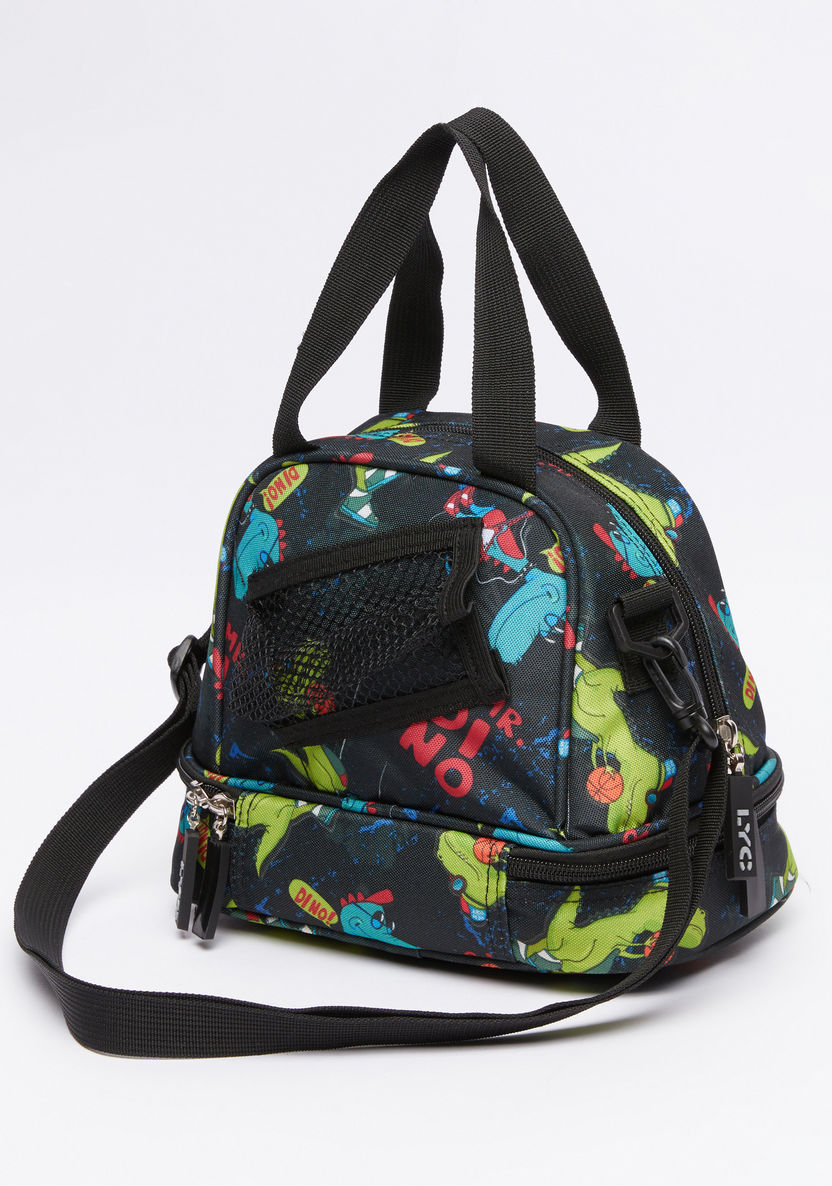 LYC SAC Dinosaur Printed Lunch Bag with Zip Closure-Lunch Bags-image-2