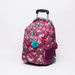 DIS2 Floral Printed Trolley Backpack with Zip Closure-Trolleys-thumbnail-0