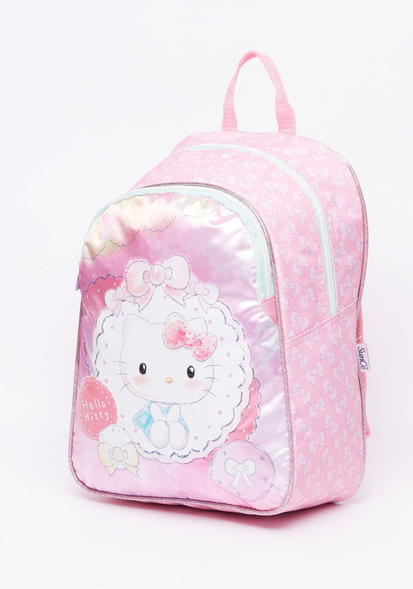 Hello Kitty Printed Backpack with Zip Closure-Backpacks-image-0