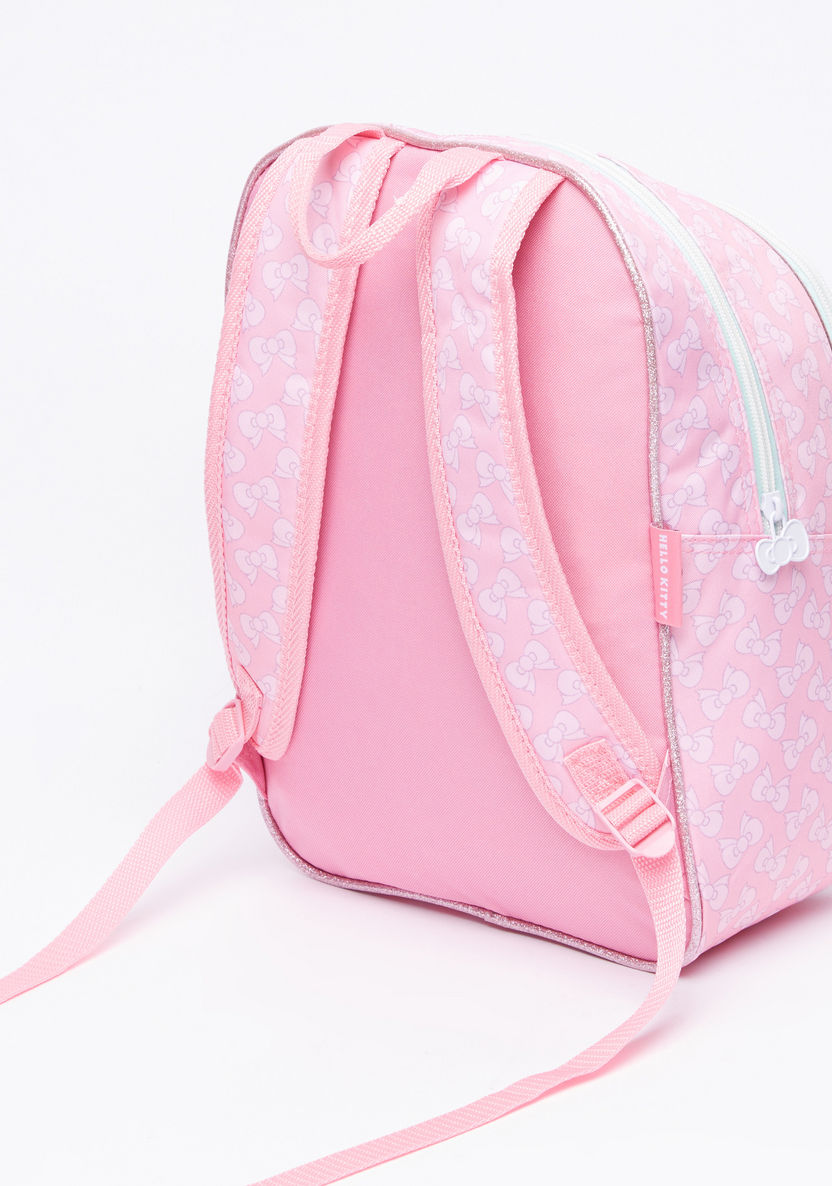 Hello Kitty Printed Backpack with Zip Closure-Backpacks-image-1