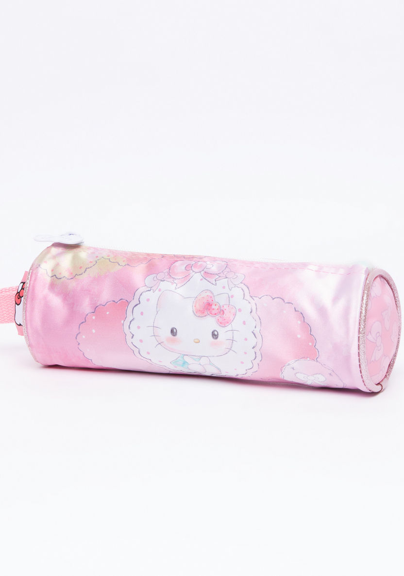 Hello Kitty Printed Pencil Case with Zip Closure-Pencil Cases-image-0