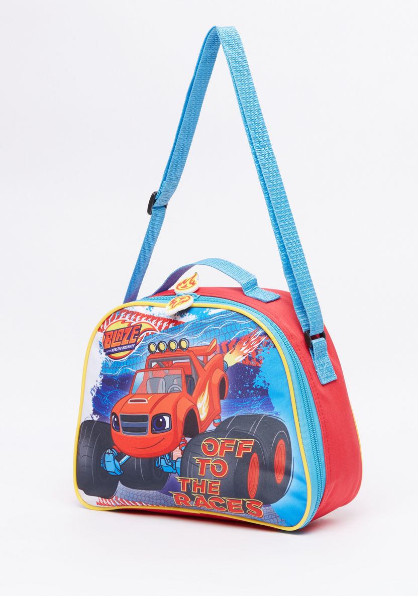 Blaze and the Monster Machines Printed Lunch Bag with Zip Closure-Lunch Bags-image-0