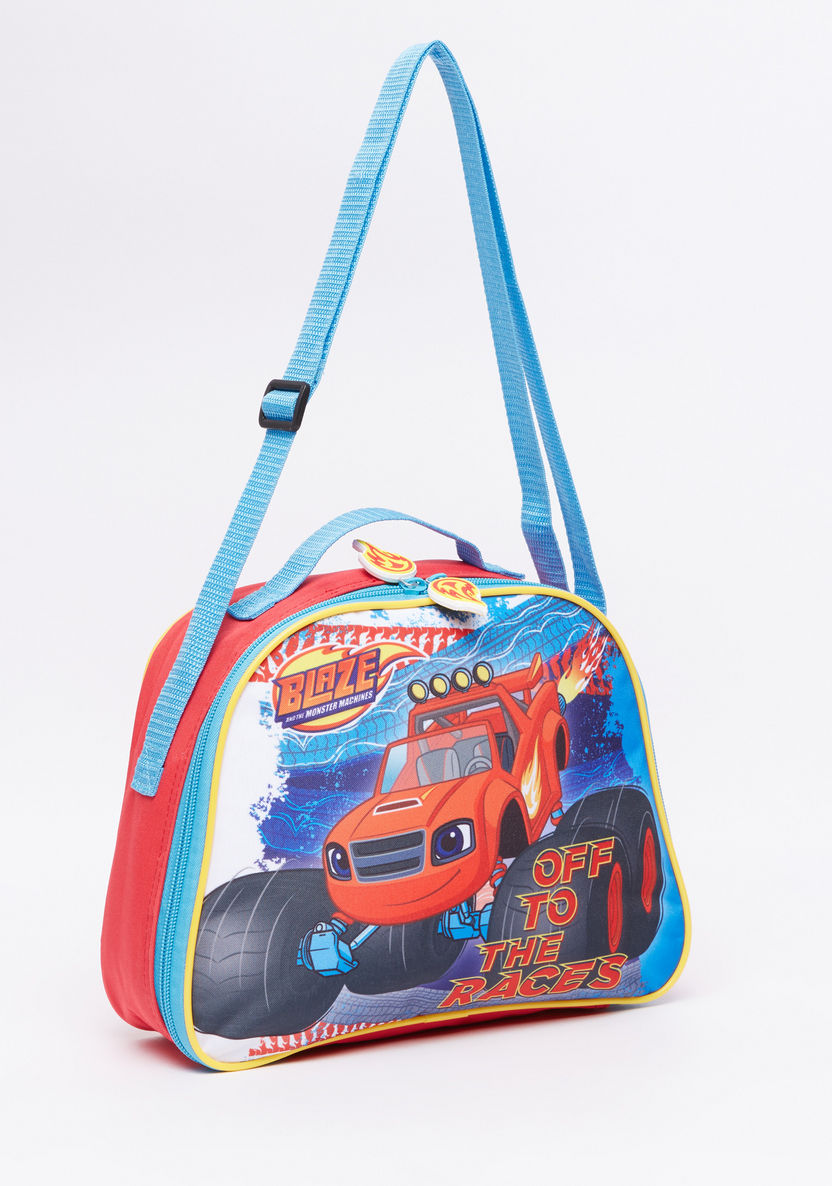 Blaze and the Monster Machines Printed Lunch Bag with Zip Closure-Lunch Bags-image-1