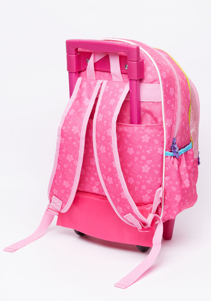 Dora the Explorer Printed Trolley Backpack with Zip Closure-Trolleys-image-4