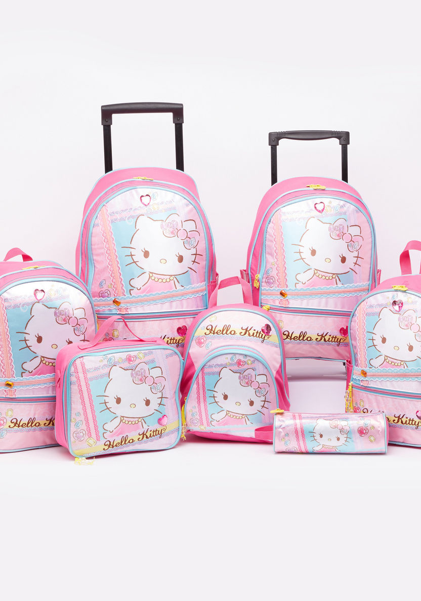 Hello Kitty Printed Backpack with Zip Closure and Adjustable Straps-Backpacks-image-4
