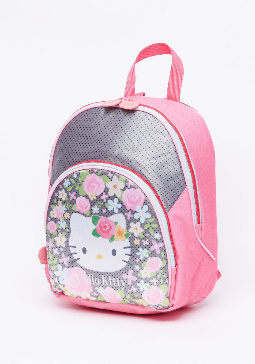 Hello Kitty Printed Insulated Backpack with Zip Closure-Backpacks-image-0