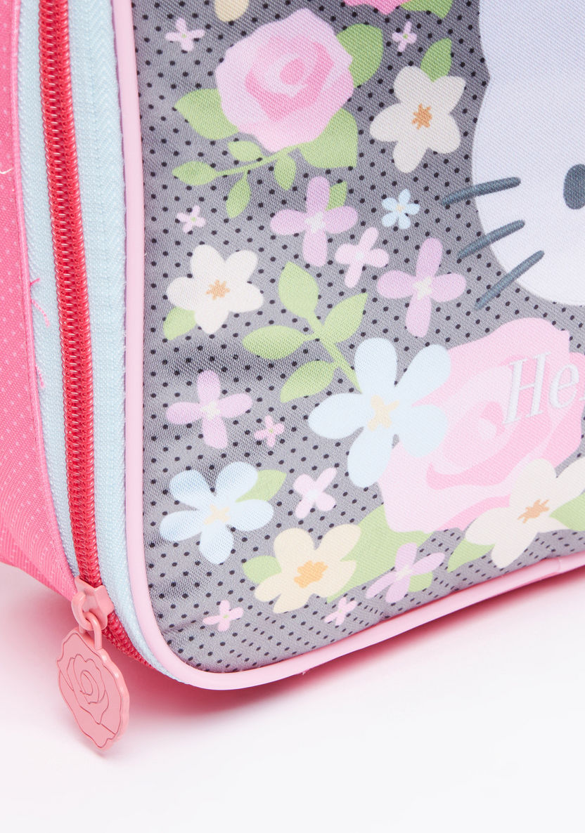Hello Kitty Printed Insulated Lunch Bag with Zip Closure-Lunch Bags-image-3