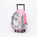 Hello Kitty Printed Trolley Backpack with Zip Closure-Trolleys-thumbnail-0