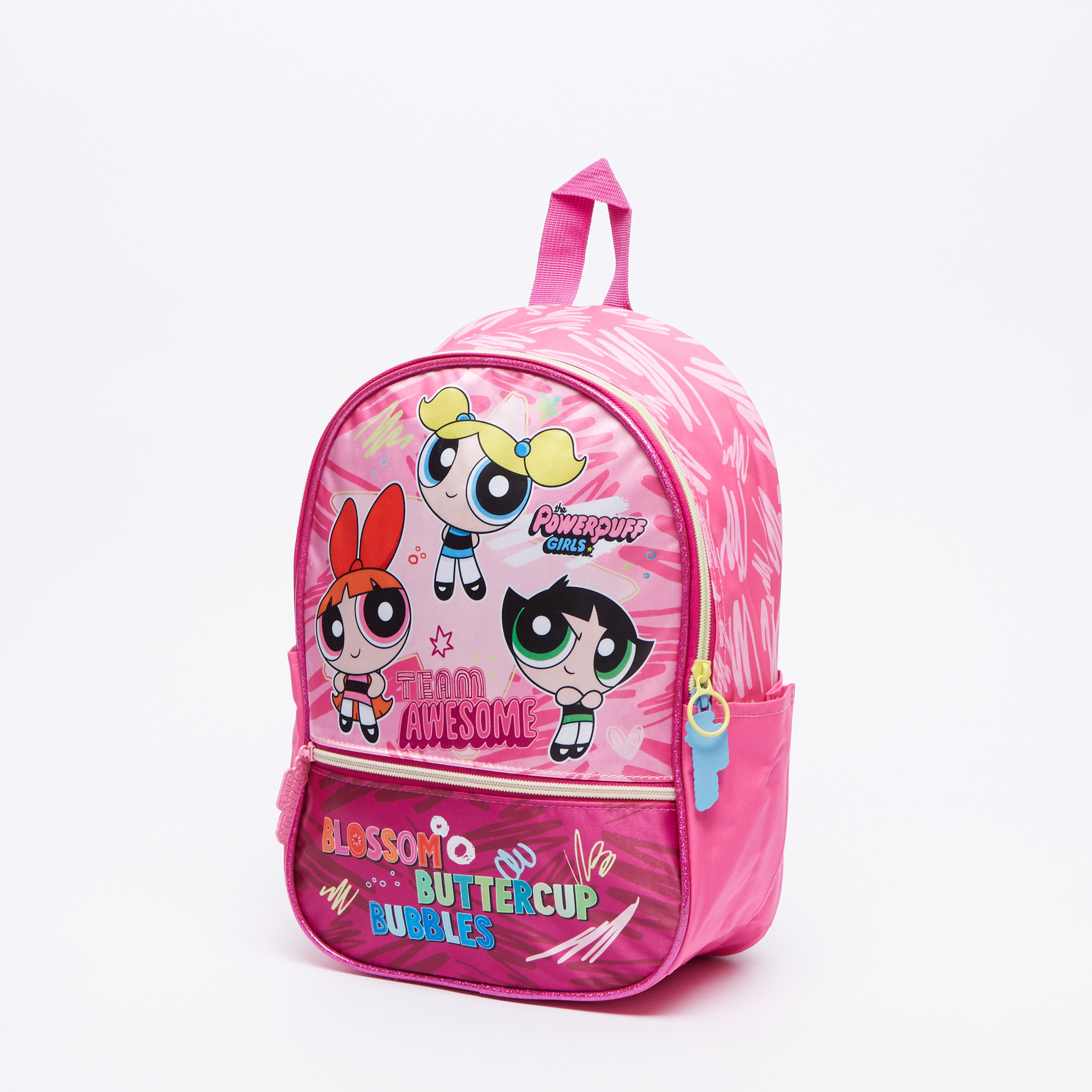 The Powerpuff Girls Printed Backpack with Zip Closure