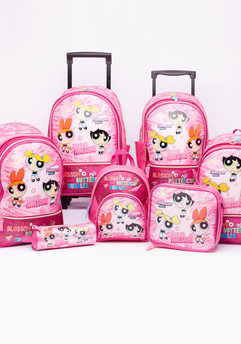 The Powerpuff Girls Printed Lunch Bag with Zip Closure-Lunch Bags-image-5