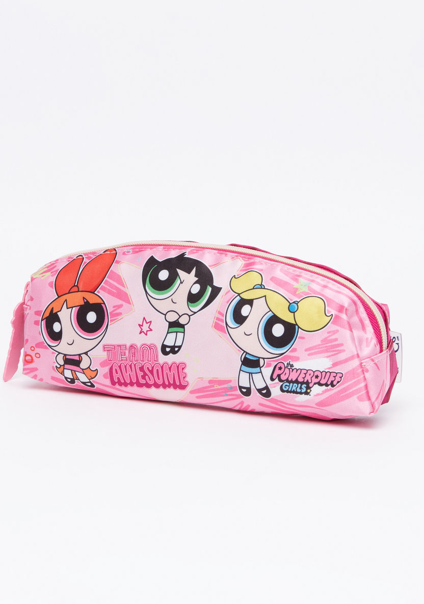 The Powerpuff Girls Printed Pencil Case with Zip Closure-Pencil Cases-image-1