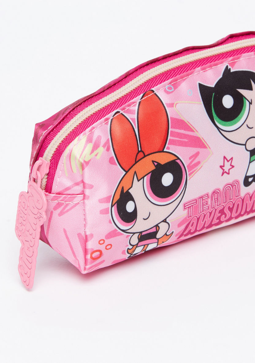 The Powerpuff Girls Printed Pencil Case with Zip Closure-Pencil Cases-image-3