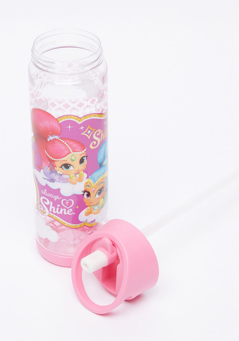 Shimmer and Shine Printed Water Bottle with Straw - 500 ml-Water Bottles-image-2