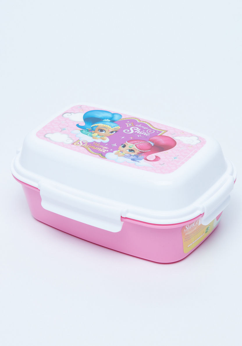 Shimmer and Shine Printed Lunchbox with 3 Trays and Clip Closure-Lunch Boxes-image-0