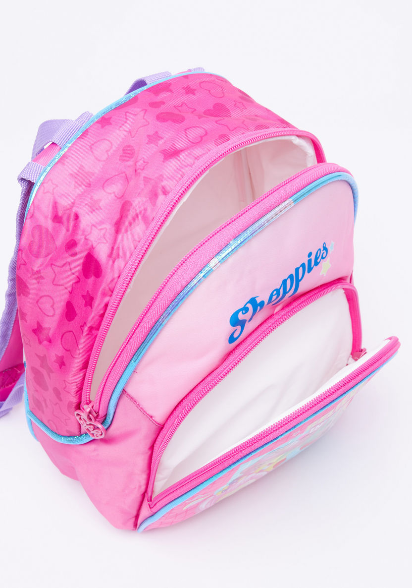 Shopkins Printed Backpack with Zip Closure and Adjustable Straps-Lunch Bags-image-3