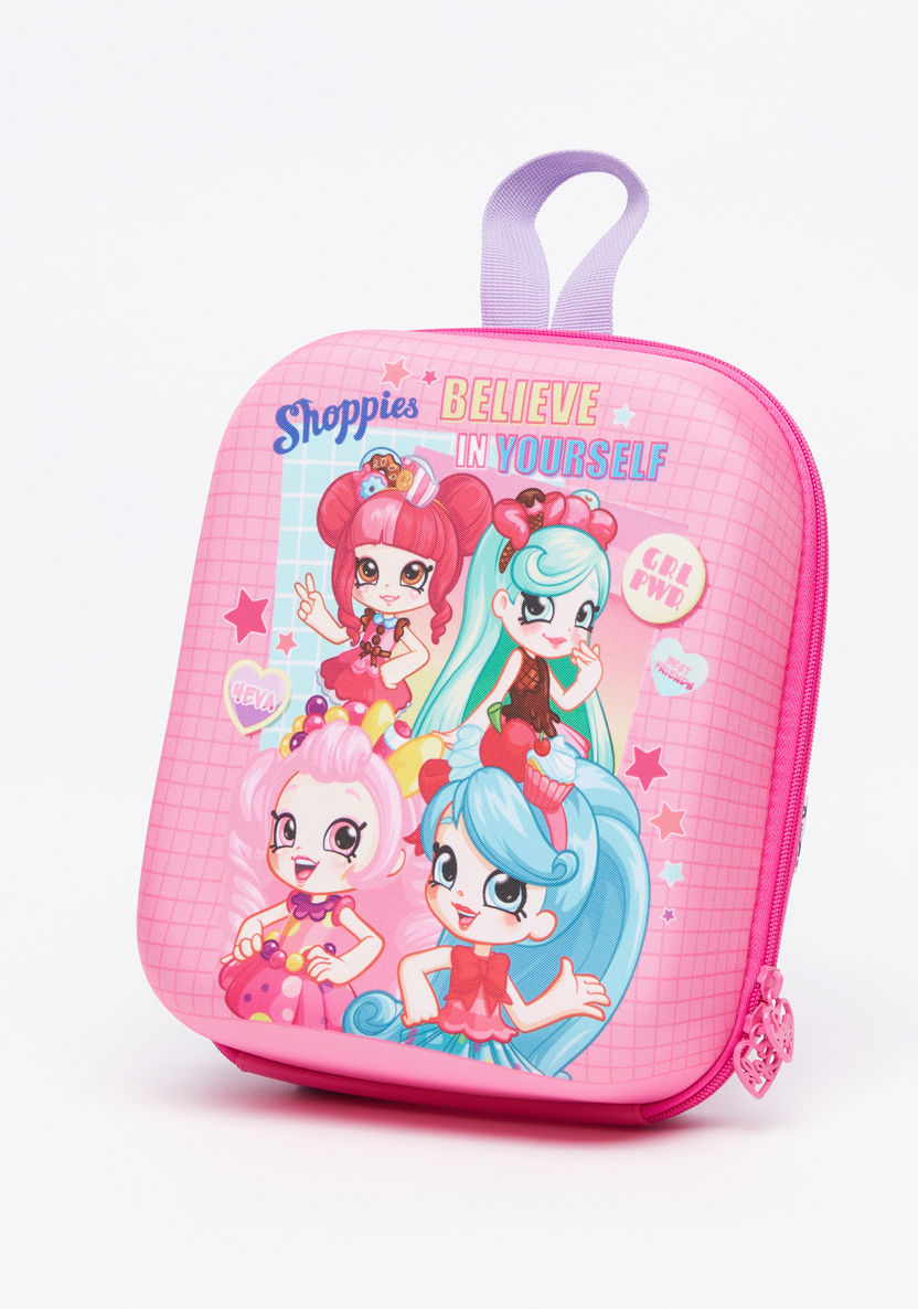 Shopkins Printed Lunch Bag with Zip Closure and Adjustable Straps-Lunch Bags-image-0