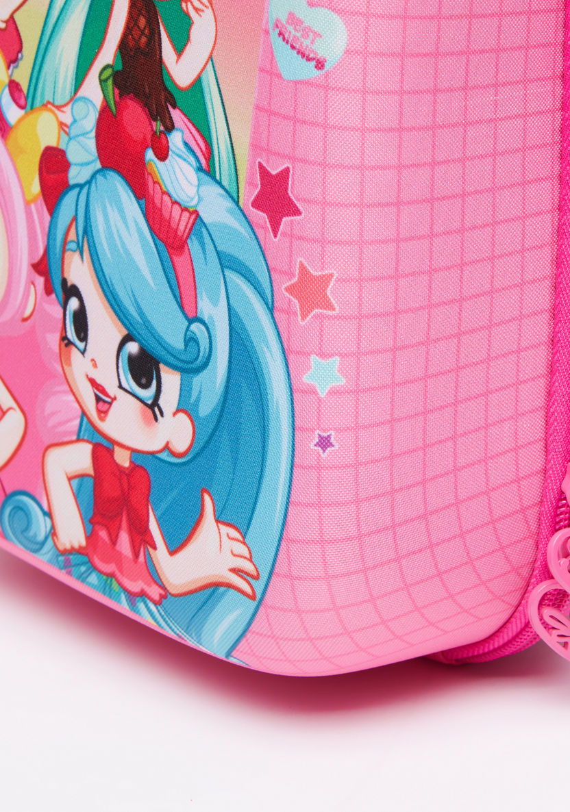Shopkins Printed Lunch Bag with Zip Closure and Adjustable Straps-Lunch Bags-image-2