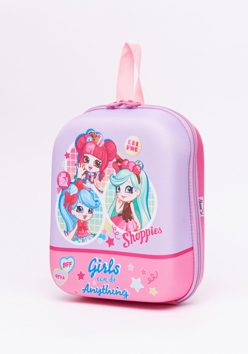 Shopkins Printed Mini Lunch Backpack with Zip Closure-Lunch Bags-image-0