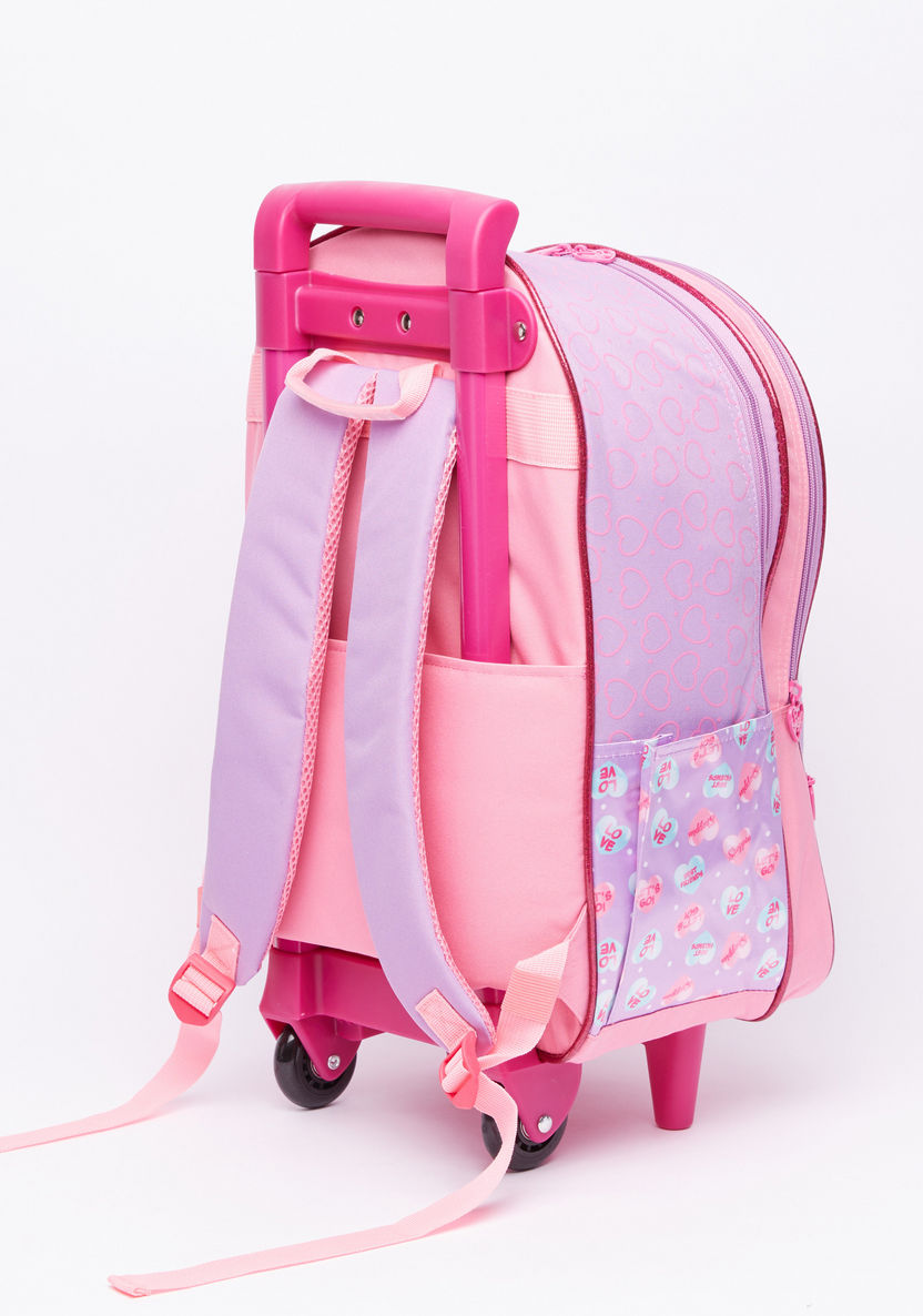 Shopkins Printed Trolley Backpack with Zip Closure-Trolleys-image-1