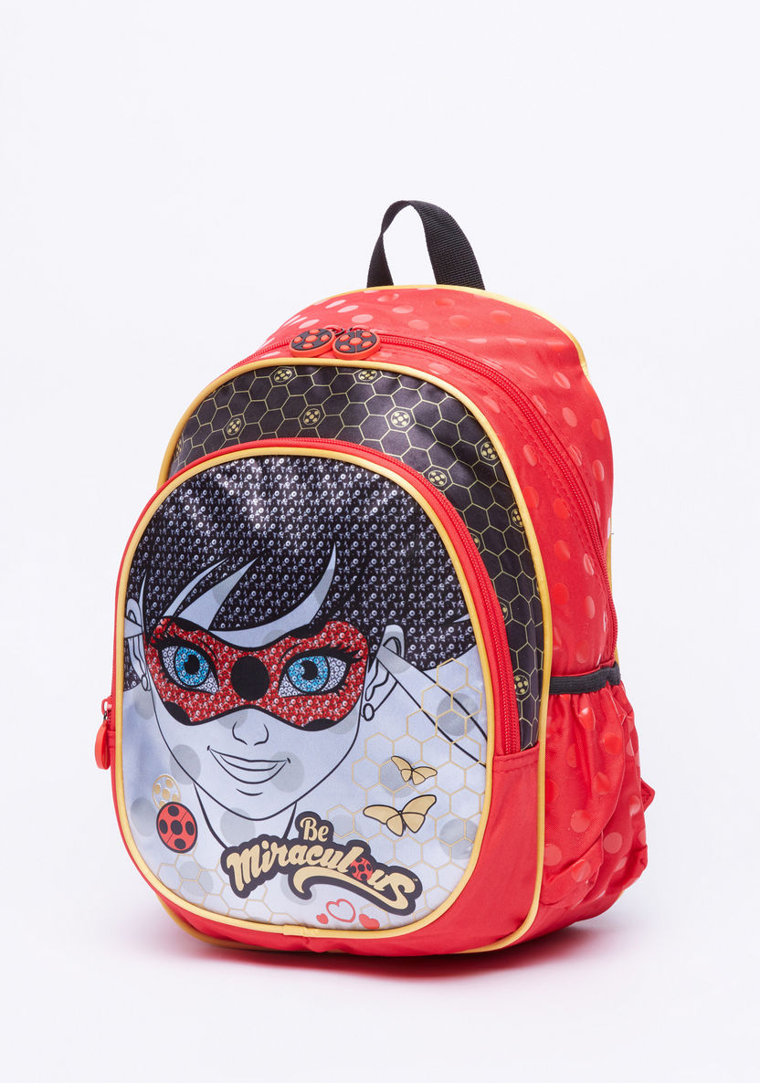 Miraculous Ladybug Printed Backpack with Zip Closure-Backpacks-image-0
