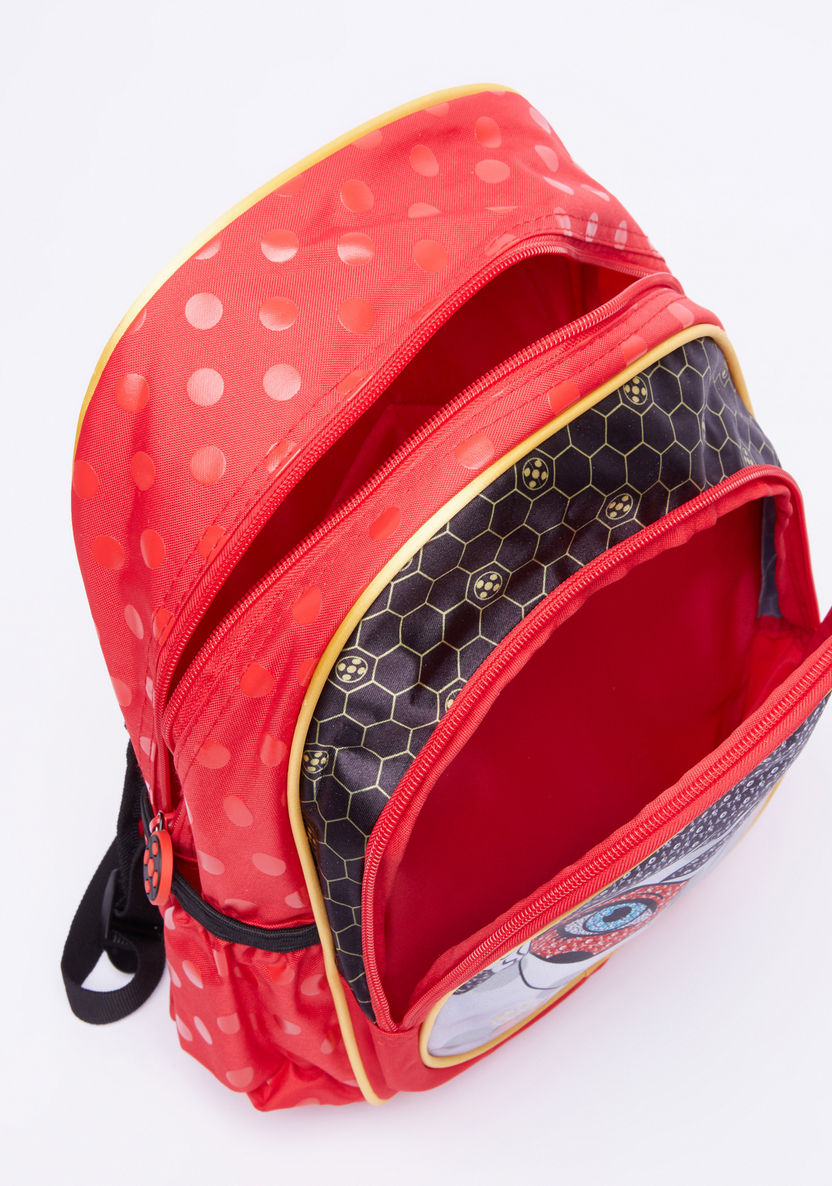 Miraculous Ladybug Printed Backpack with Zip Closure-Backpacks-image-3