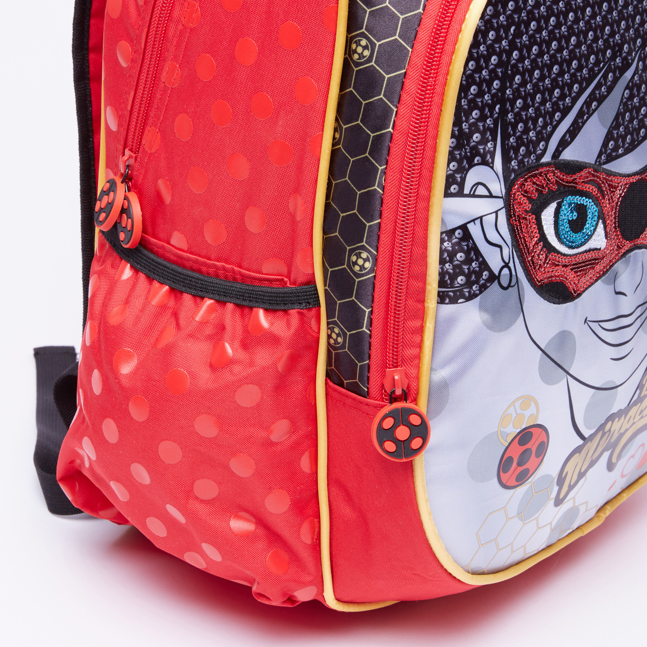 Miraculous Ladybug Printed Backpack with Zip Closure-school-bagsandbackpacks-backpacks-image-3