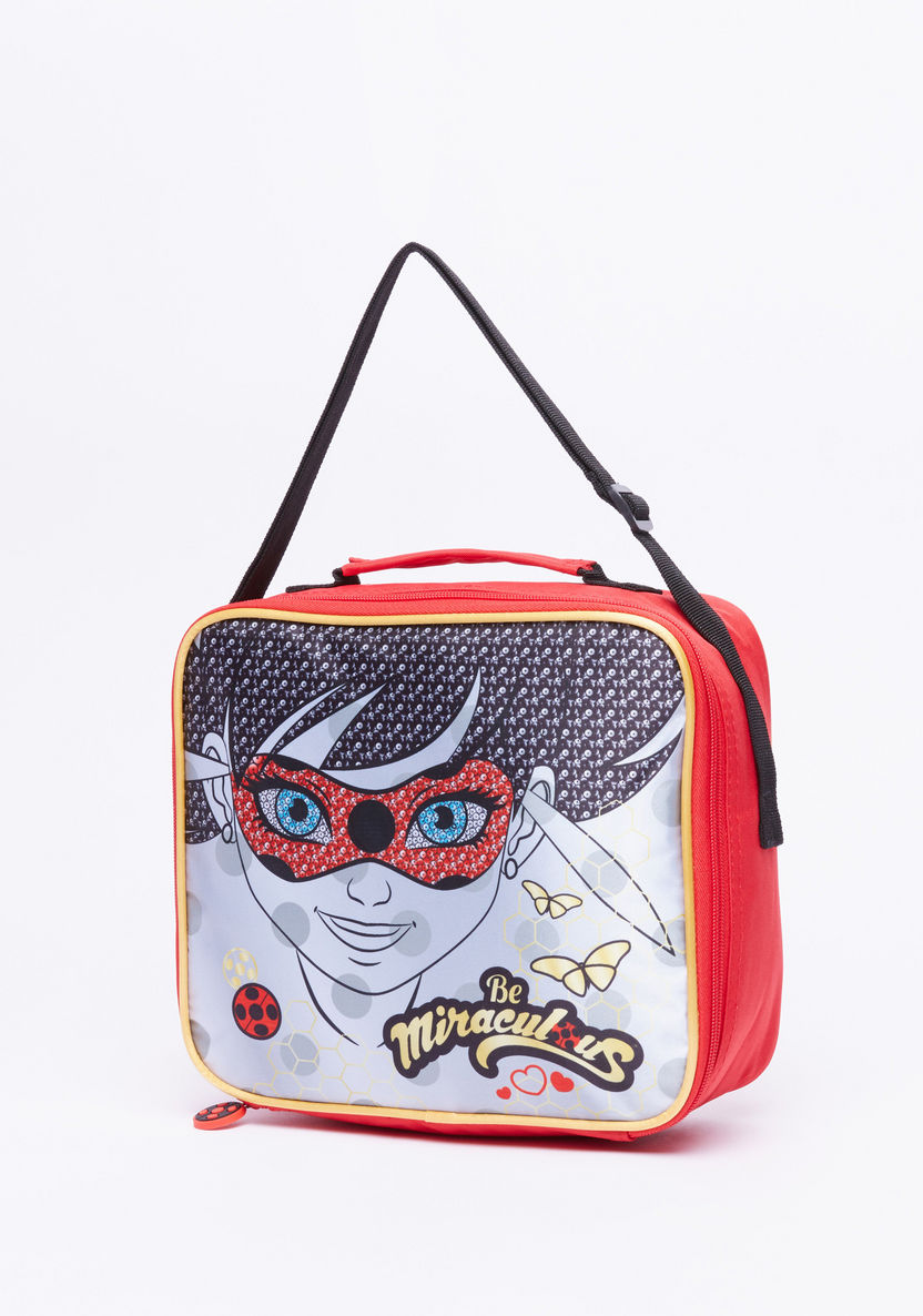 Miraculous Ladybug Printed Lunch Bag with Zip Closure-Lunch Bags-image-0