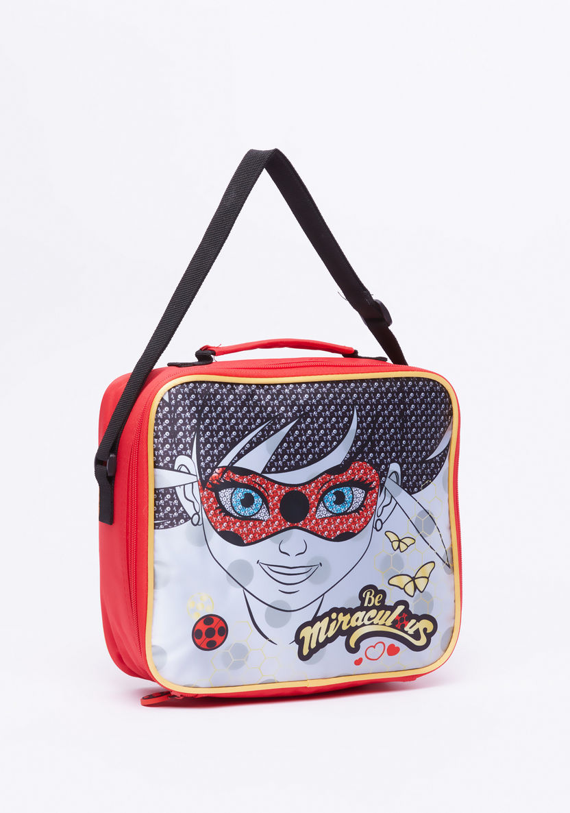 Miraculous Ladybug Printed Lunch Bag with Zip Closure-Lunch Bags-image-1