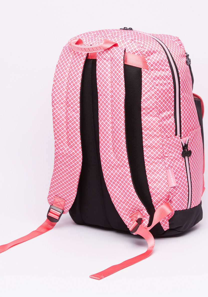 Hello Kitty Printed Backpack with Zip Closure and Adjustable Straps-Backpacks-image-1