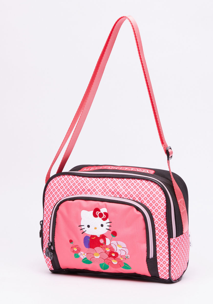 Hello Kitty Printed Lunch Bag with Zip Closure-Lunch Bags-image-0