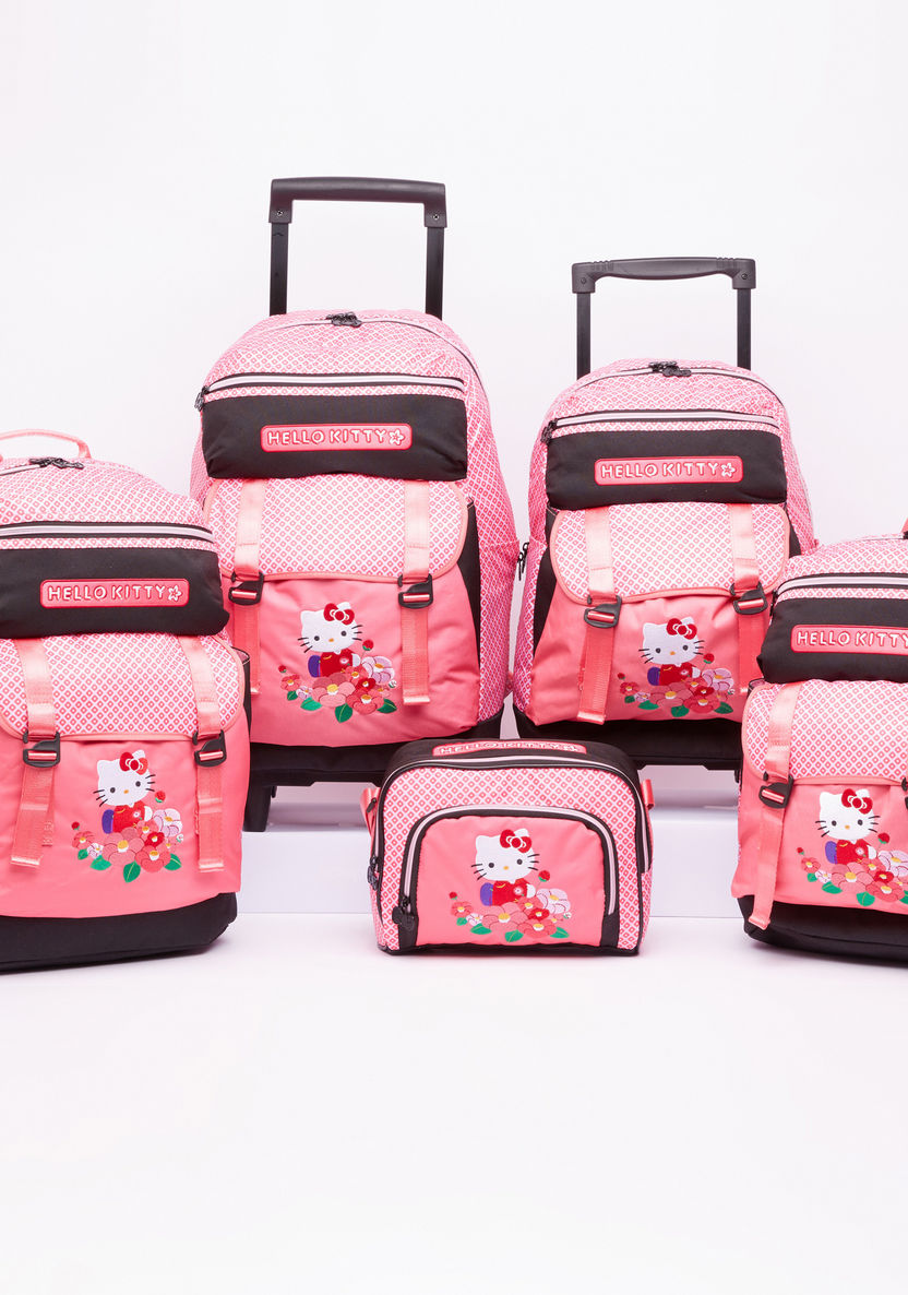 Hello Kitty Printed Lunch Bag with Zip Closure-Lunch Bags-image-5