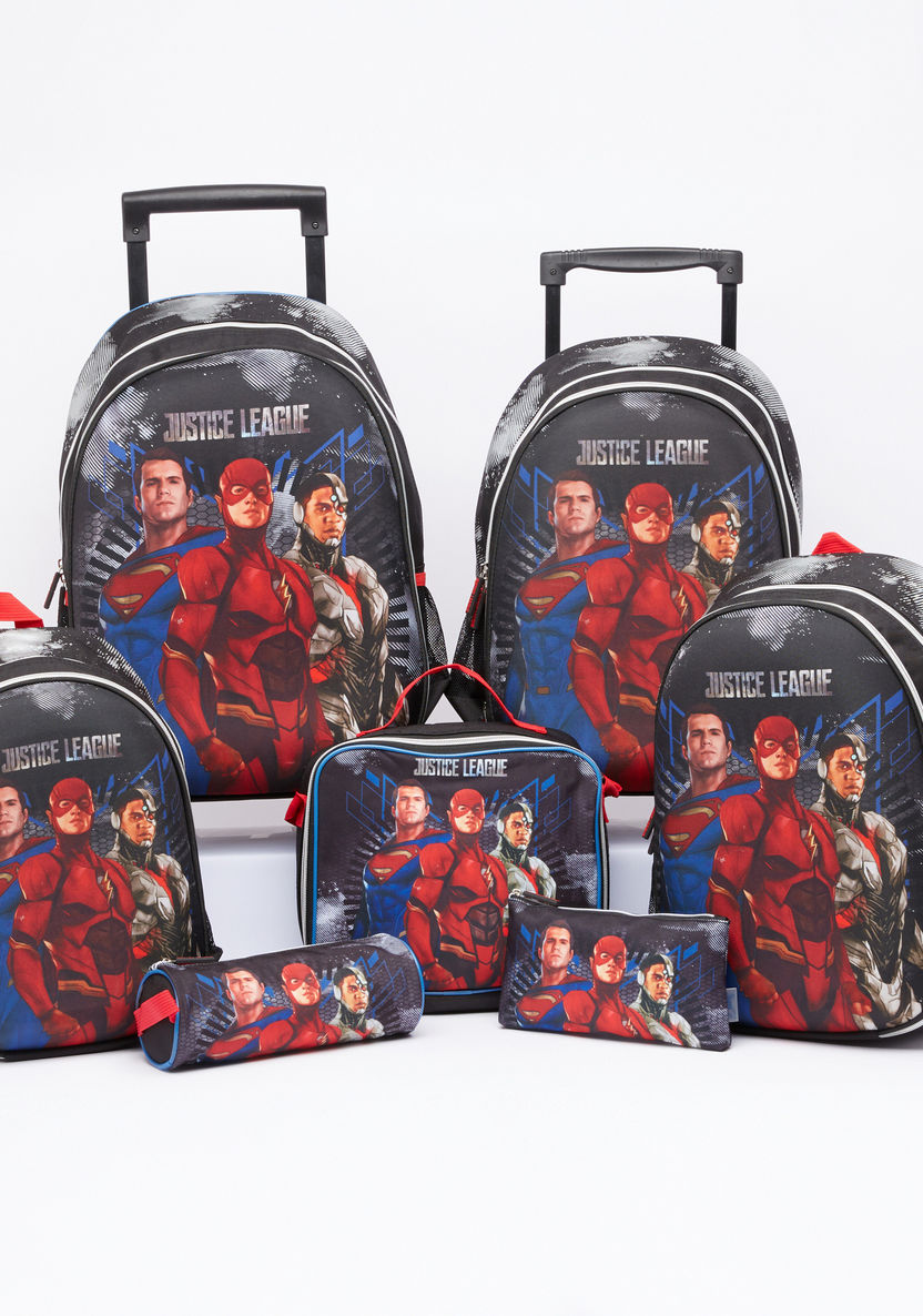 Justice League Printed Backpack with Zip Closure-Backpacks-image-4