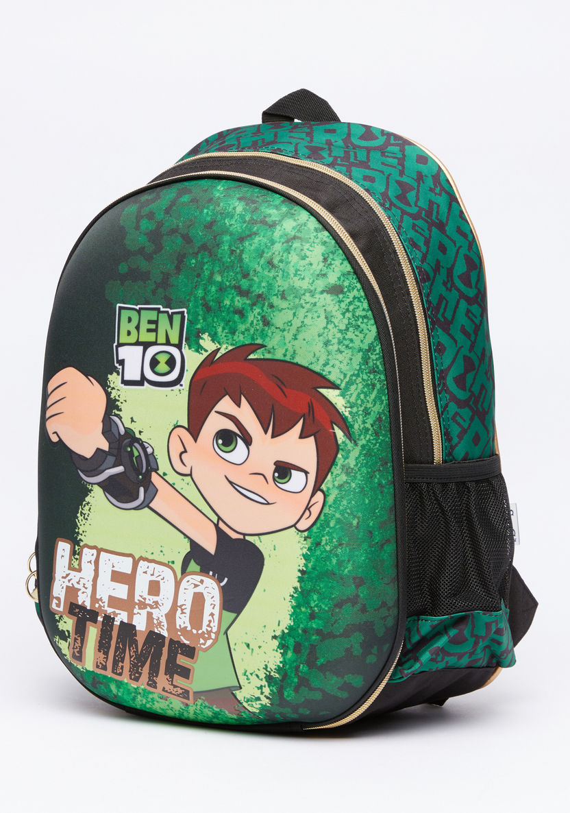Ben10 Printed Backpack with Zip Closure and Adjustable Straps-Backpacks-image-0