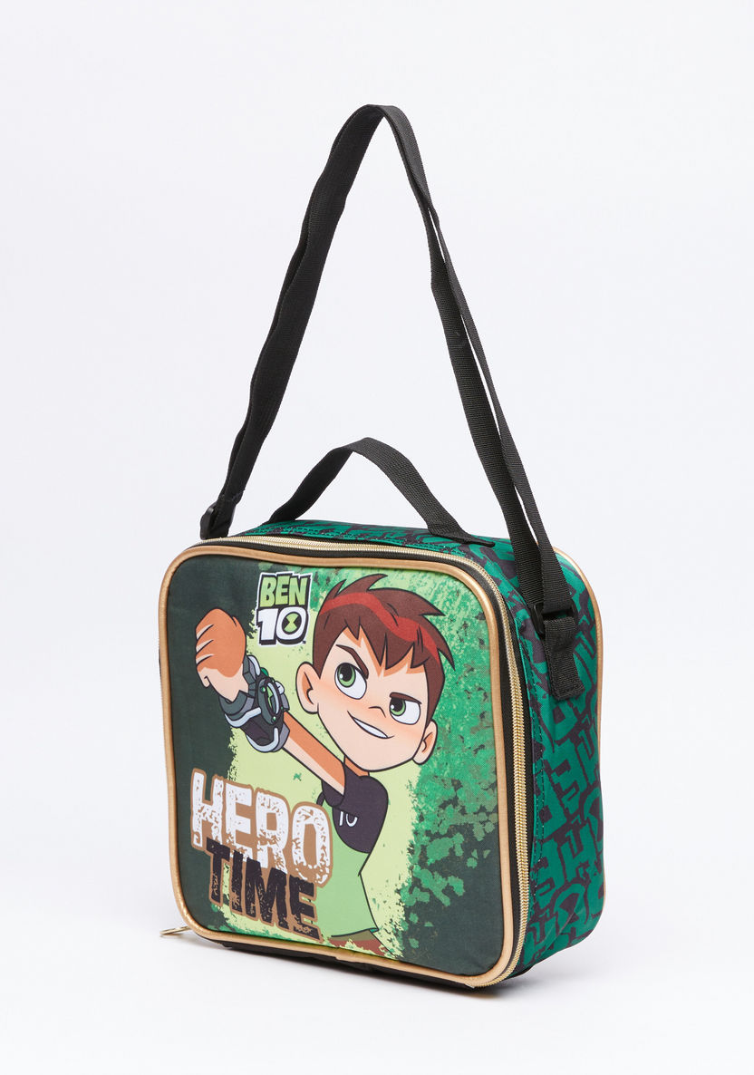 Ben10 Printed Lunch Bag with Zip Closure-Lunch Bags-image-0