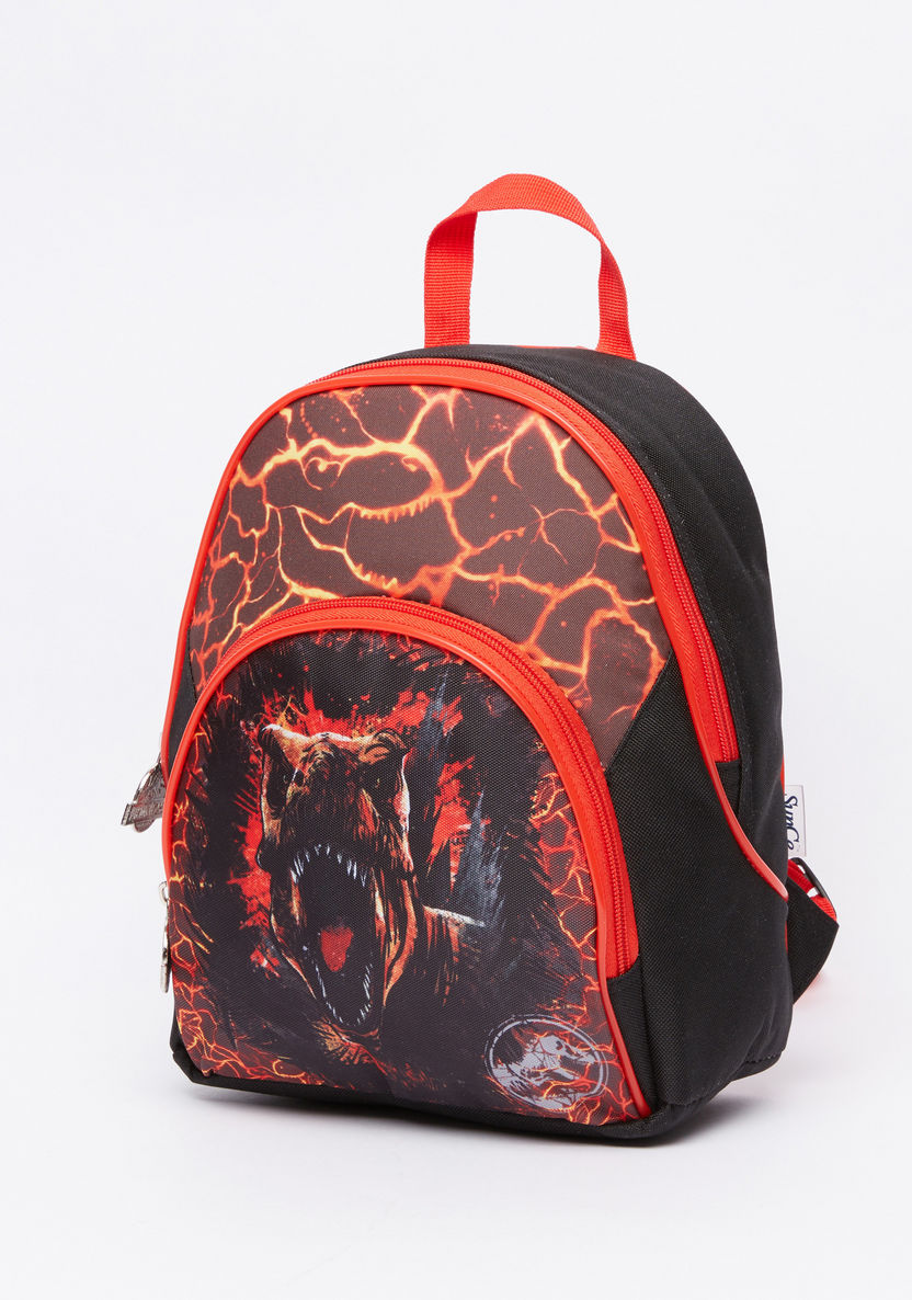 Jurassic World Printed Mini Backpack with Zip Closure-Backpacks-image-0