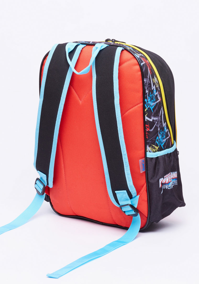 Power Rangers Printed Backpack with Zip Closure-Backpacks-image-1