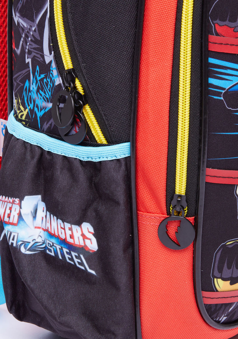 Power Rangers Printed Backpack with Zip Closure-Backpacks-image-2