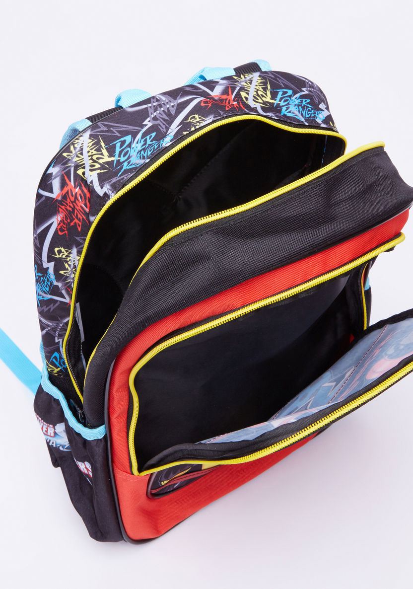 Power Rangers Printed Backpack with Zip Closure-Backpacks-image-3