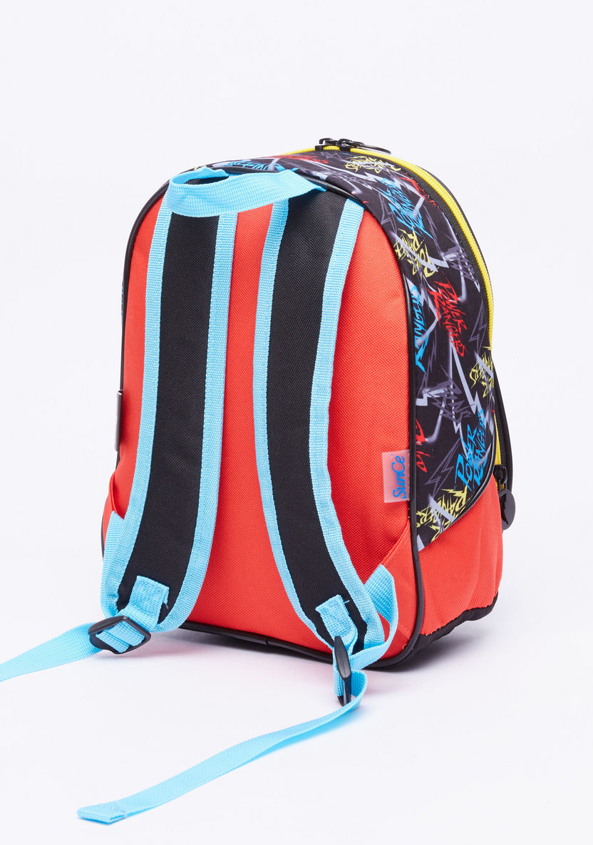 Power Rangers Printed Backpack with Zip Closure-Backpacks-image-1